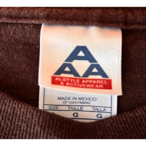 Y2K Vintage Maroon 5 T-Shirt Brown Rainbow Graphic Band Tee Unisex L - Picture 3 of 6